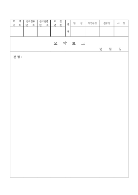 요약보고 요약보고